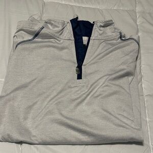 Men's Light Gray Zip-Up Sweater